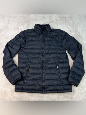Paradox Mens Large Quilted Packable Puffer Jacket Black Duck Down Feather Filled
